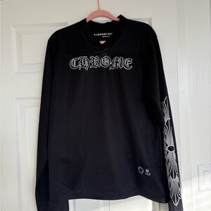 Chrome Hearts Black Mesh Long Sleeve Top